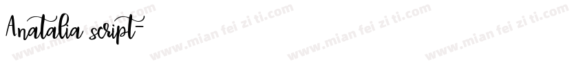 Anatalia script字体转换